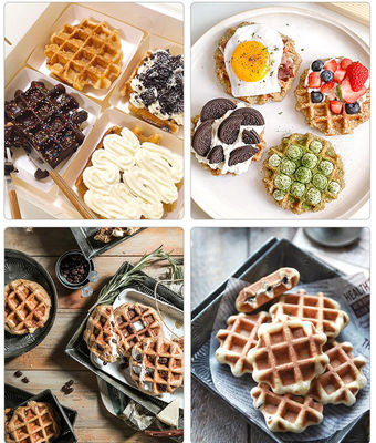 220V/50Hz Timer 0-10 Minuti Quadrato Belga Waffle Machine elettrico Snack Waffle Maker