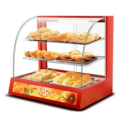 Display alimentare commerciale in acciaio inossidabile più caldo con 3 strati e facile utilizzo