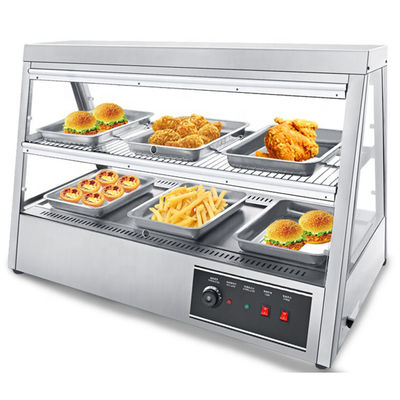 1600W Commercial Kitchen Counter Top Fast Food Warmer Display Showcase per pollo KFC