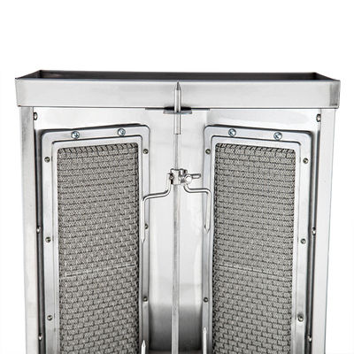 2 bruciatori Gas commerciale utilizzato Mini Shawarma rotante Doner Kebab Grill Machine per GPL / GNL