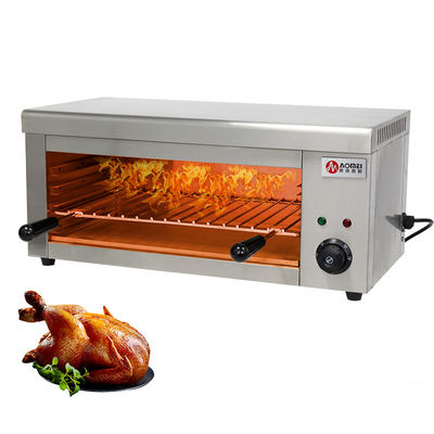 Fonte di alimentazione elettrica torrefazione di pollo commerciale con griglia salamandra a infrarossi