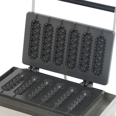 Macchine per snack in acciaio inossidabile per waffle di mais 220V Commerciale stile a sei parti