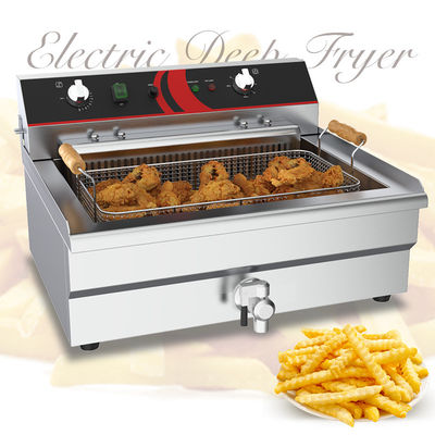 TEF-201 20l Acciaio inossidabile Electric Countertop Deep Fryer Single Tank per ristorante