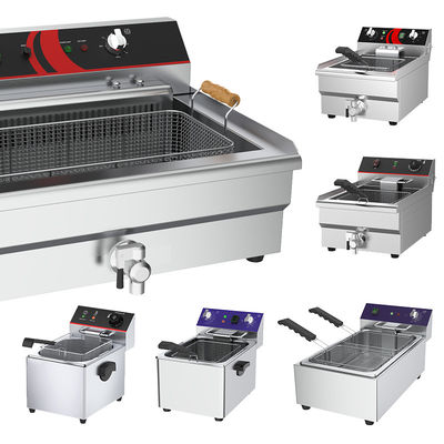 TEF-201 20l Acciaio inossidabile Electric Countertop Deep Fryer Single Tank per ristorante