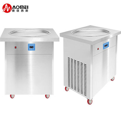 Macchina a rotoli di gelato fritto da una sola padella da 60 kg approvata per i requisiti del cliente