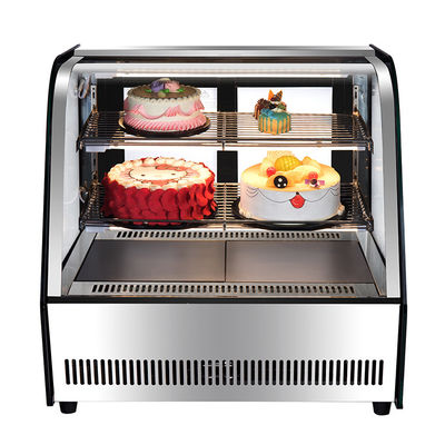 Vitrina di frigorifero in acciaio inossidabile con display in vetro e gamma di temperatura da 2 a 8