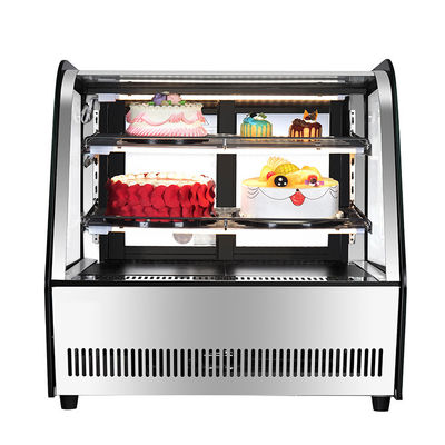 Vitrina di frigorifero in acciaio inossidabile con display in vetro e gamma di temperatura da 2 a 8