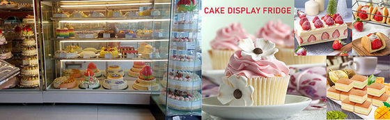 Pasticceria Display Torta frigorifero Bar di cibo freddo Conteggio Armadio con display Cooler