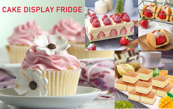Pasticceria Display Torta frigorifero Bar di cibo freddo Conteggio Armadio con display Cooler