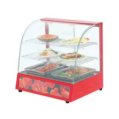 220-240 Volt Display di riscaldamento alimentare Vitrina con dimensioni 660x475x620