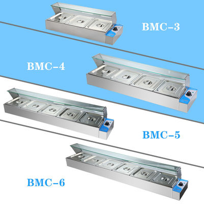 Fast food Electric Buffet Bain Marie con materiale in acciaio inossidabile a 1440*350*305mm