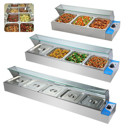Fast food Electric Buffet Bain Marie con materiale in acciaio inossidabile a 1440*350*305mm