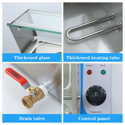 270*330*100mm Pan Dimensione 220V Copertura di vetro Bain Marie con 3/4/5/6 piastre Professional