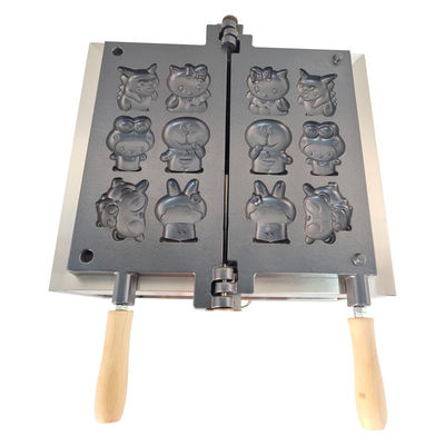 Produttore commerciale di waffle, macchina per snack elettrica a forma di cartone animato con temperatura compresa tra 0 e 300 °C