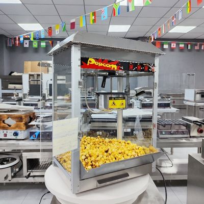 220-240V/50-60Hz Macchina commerciale di popcorn al caramello con capacità di fusione del burro