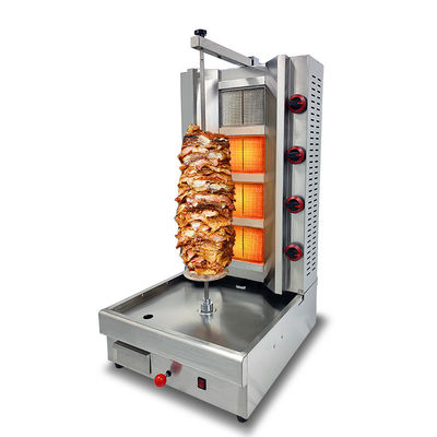 Sostenibile PG-04 Commerciale 4 Bruciatore Doner Kebab Machine Gas Shawarma Machine Per Ristorante