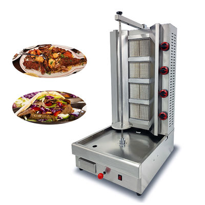 Sostenibile PG-04 Commerciale 4 Bruciatore Doner Kebab Machine Gas Shawarma Machine Per Ristorante