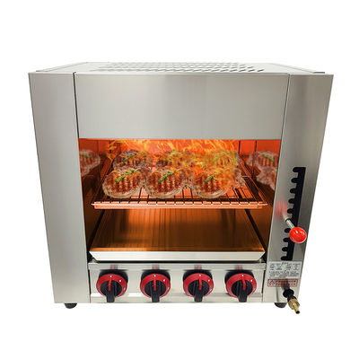 Grill commerciale a gas salamandra per pane da forno in acciaio inossidabile ad alta capacità