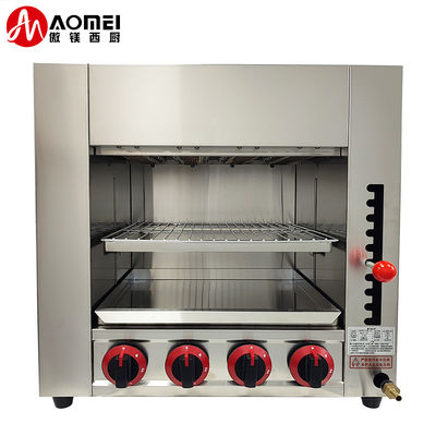 Grill commerciale a gas salamandra per pane da forno in acciaio inossidabile ad alta capacità