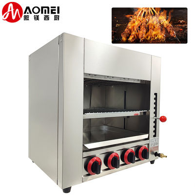 Grill commerciale a gas salamandra per pane da forno in acciaio inossidabile ad alta capacità