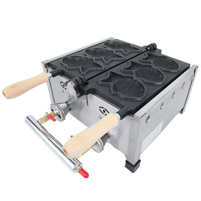 Macchina per la fabbricazione di taiyaki 6 PCS Pesce Taiyaki LPG Tipo Pesce Waffle Maker 470x380x210mm