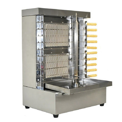 Gas Shawarma Machine 2 bruciatore Doner di pollo Kebab BBQ Grill Skewers Maker per all'aperto