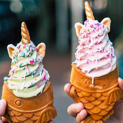Argento 350x500x200 Macchina Taiyaki personalizzata più popolare Macchina Waffle di pesce a bocca aperta