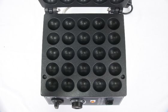 25 fori Produttore di waffle elettrico a sfera commerciale con temperatura compresa tra 50 e 300 °C
