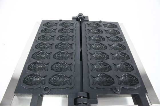 14 PCS Giapponese in forma di pesce Taiyaki Maker elettrico Mini Waffle Cone forno per 220V
