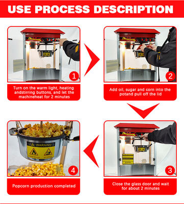 Comodo Macchina Popcorn Outdoor con caldaia alimentare e disegno di muffa privata
