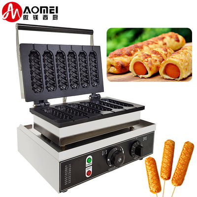6 in 1 bastoncino elettrico commerciale Waffera fornaio utensili da cucina snack hot dog waffle machine 7,5 kg