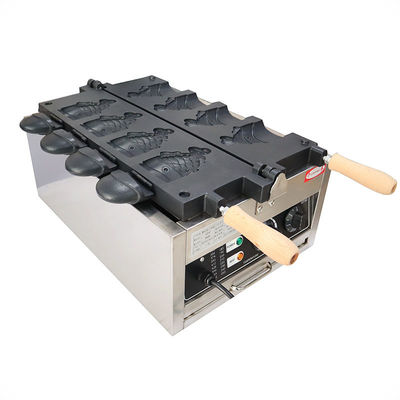 Fate gli spuntini perfetti con il nostro commercio antiaderente 4pcs Ice Open Mouth Fish Waffle Maker