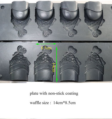 Fate gli spuntini perfetti con il nostro commercio antiaderente 4pcs Ice Open Mouth Fish Waffle Maker