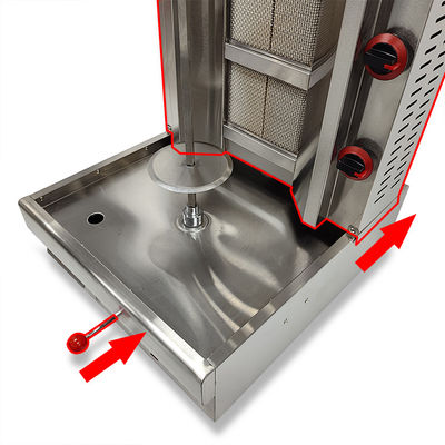 Automatica Grado Automatico 4 bruciatore Gas Pollo Shawarma Machine La tua soluzione Shawarma