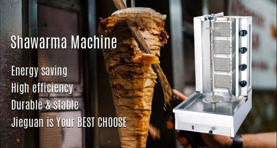 Macchina per kebab con grill elettrico a gas a 4 fuochi da 25 KG/macchina per doner/macchina per shawarma GB-950