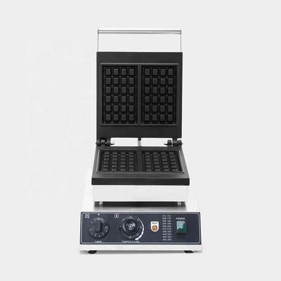 Negozi di alimenti e bevande Produttore di waffle quadrati elettrici commerciali con fette singole o doppie