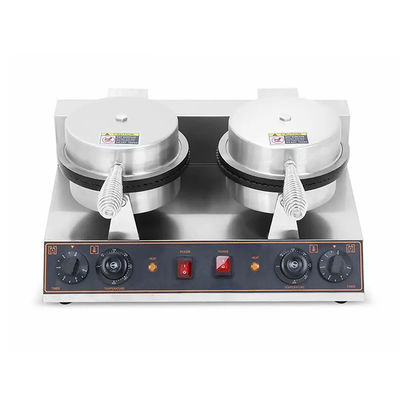Forma rotonda Non-stick Waffle Cone Maker 2023 Tipo Double Head Ice-cream Cone Machine