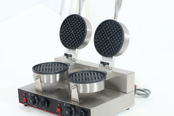 Produttore di waffle elettrico commerciale a doppia testa con rivestimento antincolla e peso di 11 kg