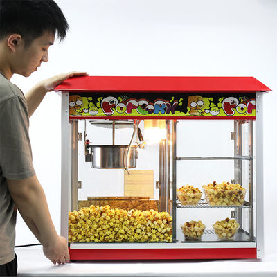 Macchina elettrica per la produzione di popcorn 860*420*740mm Grande capacità Commerciale con scaldabagni