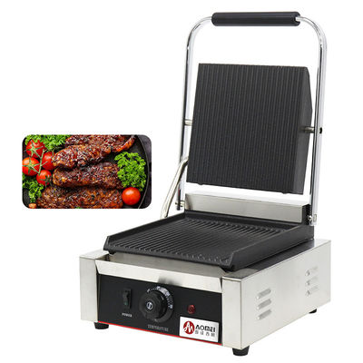 Grill Panini a contatto elettrico Grill a stampa con scanalature complete e maniglie anti-scaldamento