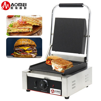 Grill Panini a contatto elettrico Grill a stampa con scanalature complete e maniglie anti-scaldamento