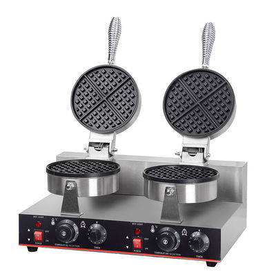 Produttore di waffle elettrico non appiccicoso a 2 piastre con maniglia anti-bruciore e 220V