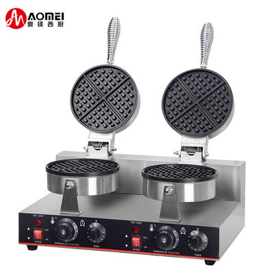 Produttore di waffle elettrico non appiccicoso a 2 piastre con maniglia anti-bruciore e 220V