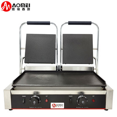 Grill elettrico di contatto durevole per la produzione di panini su tavola Grill in acciaio inossidabile
