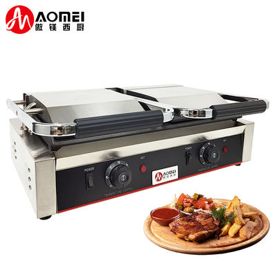 Grill elettrico di contatto durevole per la produzione di panini su tavola Grill in acciaio inossidabile