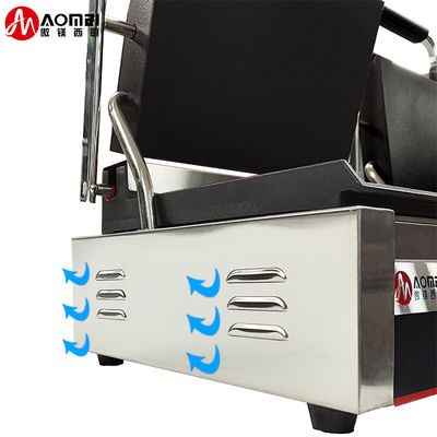 Grill elettrico di contatto durevole per la produzione di panini su tavola Grill in acciaio inossidabile