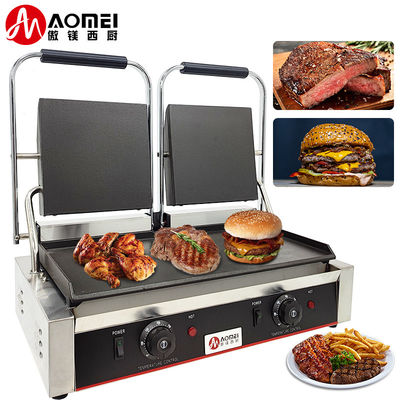 Grill elettrico di contatto durevole per la produzione di panini su tavola Grill in acciaio inossidabile