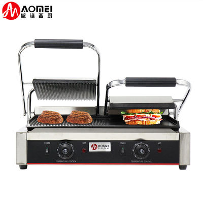 Grill elettrico Tostatore in acciaio inossidabile Grill a contatto Panini Press Grill Commerciale