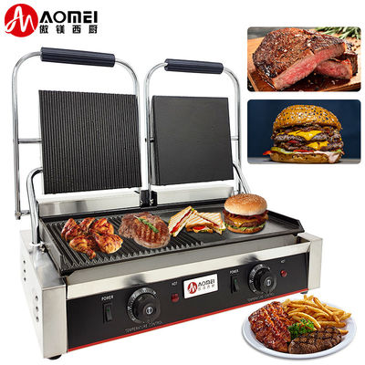 Grill elettrico Tostatore in acciaio inossidabile Grill a contatto Panini Press Grill Commerciale
