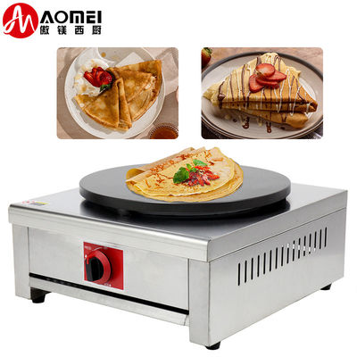 400mm di diametro Acciaio inossidabile Commerciale Gas Pancake Crepe Maker per il vostro ristorante